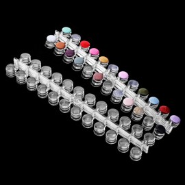 240pcs Nail Polish Swatch Dots, Round Transparent Nail Art Color Display Chart with Adhesive Sticker False Nail Display Tips Box-packed for Bottles Colorful Polish DIY Training Practicing Displaying