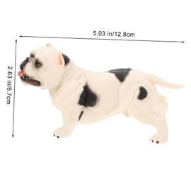 ULTECHNOVO Plastic Bulldog Statue Imitation Bulldog Model for Adorable Desktop Animal Premium Craftsmanship for Home Decor Present for Dog Lovers