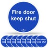 SAFETYKING® 8 x Fire Door Keep Shut Stickers 78mm Diameter