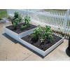 Handy Bed 4 x 4 Stack-able, White, Vinyl, Raised Garden