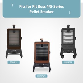 SHINESTAR Upgraded 73550 Vertical Pellet Smoker Cover for Pit Boss 4/5-Series, PBV4PS1, PBV5PW1, PBV4PS2, Sturdy & Waterproof, Special Zipper Design, Black