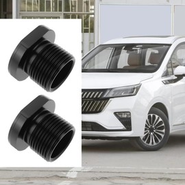 SG Store 2PCS Automotive Fuel Filter Thread Adapter 1/2x28Inch to 5/8x24Inch 15.9x21.9mm with Washers Aluminum Alloy Fuel System Threaded Coupling