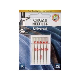 Organ Needles # 80/12 Universal x 5 Needles, Silber