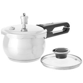 Vinod 1.5L Splendid Plus Handi Stainless Steel Pressure Cooker, 1.5-Liter