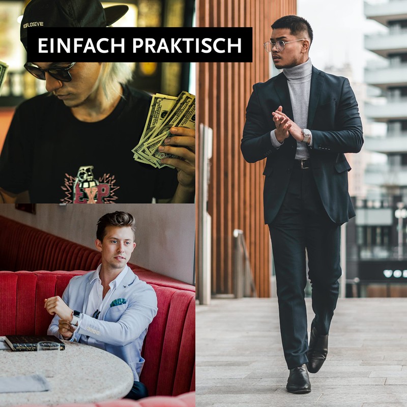 DonDon Men's Money Clip Stainless Steel Silver