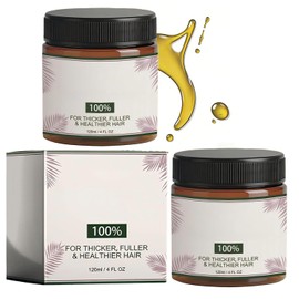 Natural Hair Oil, Repair Dry Damaged Hair, Anti Frizz Smoothing, Split Ends Care, Nourish Scalp, Improve Texture, Moisturizing Smooth Care for Men Women All Types Daily Use 120ml (2pcs)