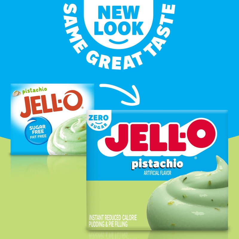 Jell-O Zero Sugar Instant Pudding & Pie Filling Mix, Pistachio
