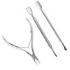 TRIXES Professional Cuticle Nippers Scissors Cutters Removers, Stainless Steel 3