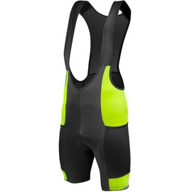 AERO|TECH|DESIGNS | Men's Gel Touring Padded Cycling Bib-Shorts | Tall Inseam | X-Large | Safety Yellow