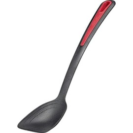 Westmark Gallant Plus 29622275 Pan Spoon, High Heat Resistant up to 270°C/518°F, Shovel Shape, Internal Scale: 15, 30 and 45 ml, Plastic, Black/Red