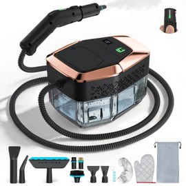 Homeasy Steam Cleaner for Home, 1500W Handheld Steamer for Cleaning with 3-Level Handle, 15s Heat-Up & 1.8L Large Tank, Portable Steamer for Car, Grout, Tile, Floor, Kitchen & Bathroom