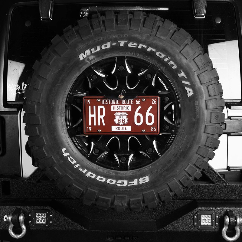 u-Box Wrangler Spare Tire License Plate Holder Bracket Mounting System