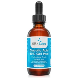 Glycolic Acid 30% Gel Peel with Chamomile and Green Tea Extracts - Professional Grade Chemical Face Peel for Acne Scars, Collagen Boost, Wrinkles, Fin