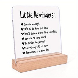 Little Reminders Acrylic Sign Plaque, Uplifting Motivational Decoration for Home Office Study Room, Perfect Gift for Son from Mom and Dad - Size: 1 Count, Color: Clear
