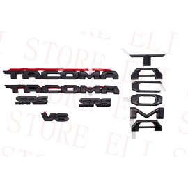 Toyota OEM 11PC SET MATTE BLACKOUT EMBLEM OVERLAY KIT FIT FOR 2016-2023 TOYOTA TACOMA SR5