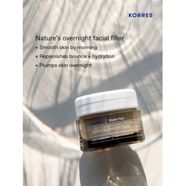 KORRES Black Pine 4D Bio-ShapeLift Plumping Night Cream, Firming Face Moisturizer for Women & Men, Overnight Hydration Cream for Smoother-Looking Skin, Vegan Skincare, Dermatologist-Tested, 1.35 Fl Oz