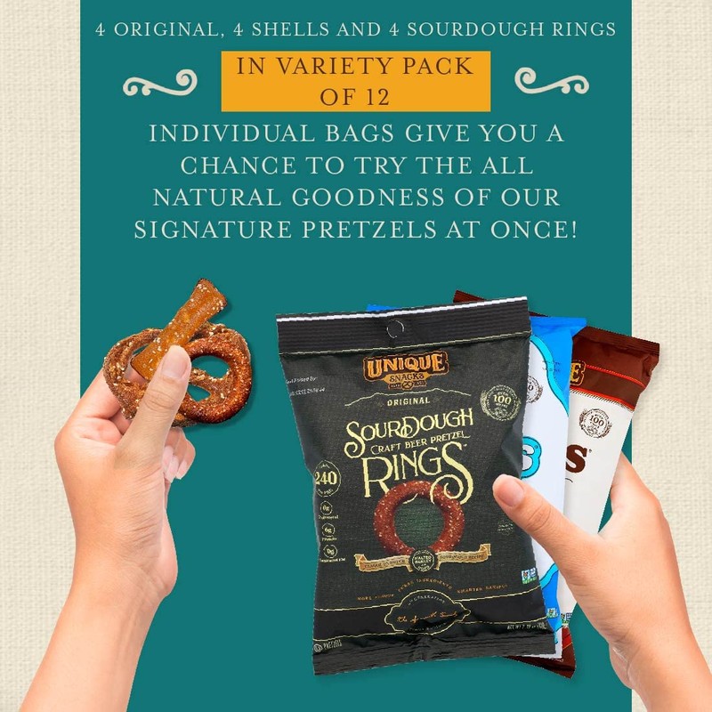 Unique Snacks - Variety Pack with Original Splits, Shells, and
