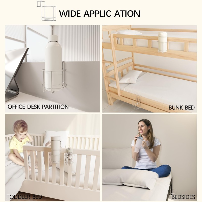 Cup Holder for Bed (Diameter: 3.3IN) Drink Holder Water Bottle/Glass