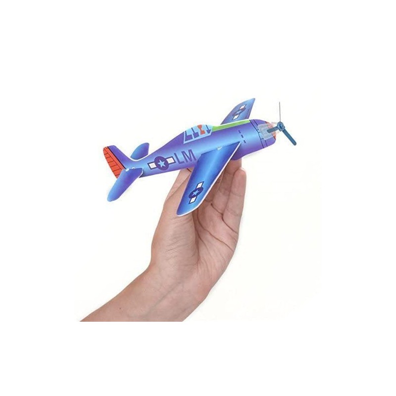 Rhode Island Novelty 8 Inch Flying Glider Plane, Set of