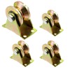 Tanstic 4Pcs 2 Inch V Groove Wheels with Bracket, 1045