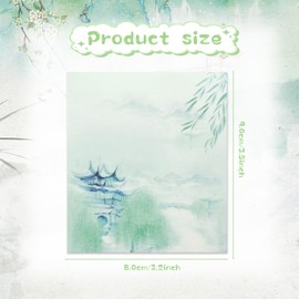 5 Pack Chinese Style Sticky Note,300 Sheets Vintage Floral Chinese Landscape Painting Self-Stick Note Pads Writing Memo Pads Message Note Stationery Gift for Kid Students School Office Home Supplies