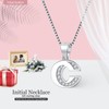 CHIRENMA 925 Sterling Silver 5A Cubic Zirconia Tiny Initial Necklaces