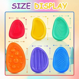 Fidget Toys Sensory Stones Set of 6 - Sensory Toy Anti-Stress Toy, Sensory Worry Stones, Silent Sensory Stones for ADD/ADHD/Autism, Sensory Stones Concentration Children