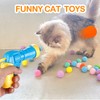 MeoHui 31Pcs Cat Ball Toy Launcher Gun,Cat Balls Fetch Toy,30Pcs