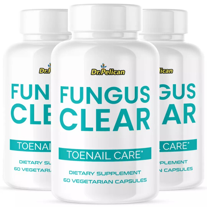 Pelican Vitamins Fungus Clear- Skin & Nail Support- 3 Bottles-
