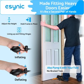 eSynic 3Pack Air Wedge Pump Up Bag Inflatable Winbags Smooth TPU Air Bags for Lifting Door Air Wedge Door Pump Up Bags Load-Bearing 297 Pounds/134KG with 4 Plastic Wedges-Orange