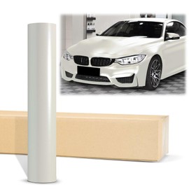 2pcs 4"x8" (10cmx20cm) Sample Matte Metallic Satin Pearl White Vinyl Wrap Auto Car Sticker Decal Film Sheet Bubble Free Air Release Technology