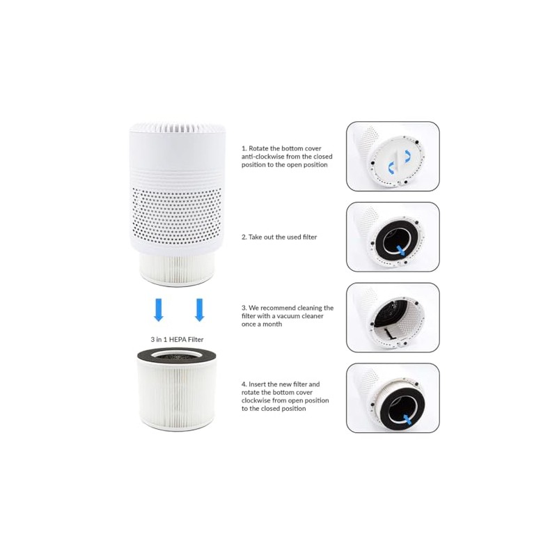Nispira 42269 True HEPA Activated Carbon Filter Replacement Compatible with
