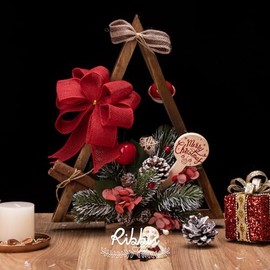 Ribbli Red Burlap Wired Ribbon, 1-1/2‚Äù Inch x Continuous 20 Yard, Red Wired Ribbon for Wreaths,Big Bows,Tree Decoration,Outdoor Decoration