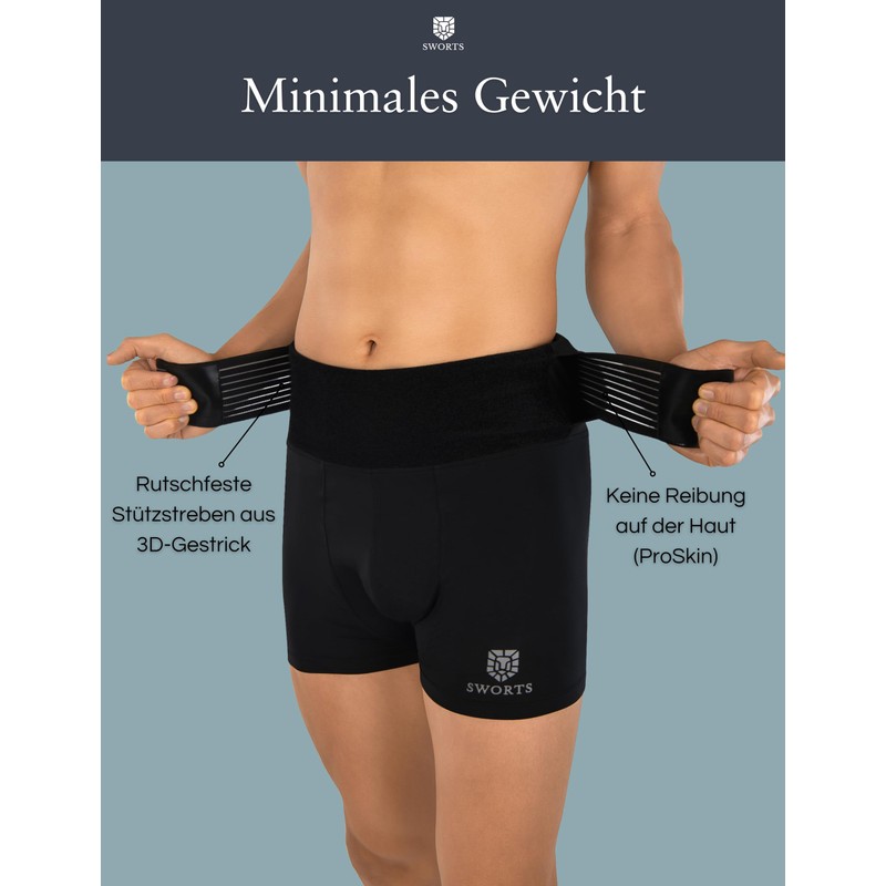 SWORTS Men's Core Back Support (LWS) ProSkin Back Support Technology