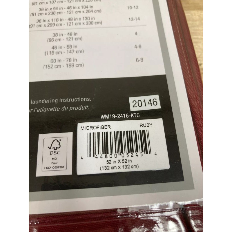 wamsutta NEW Wamsutta Spill Proof 52 In X 52 In