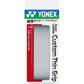YONEX AC127 Tennis Badminton Replacement Grip, Super Leather Custom Single Grip, Gray