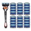 GQRT Manual Razor Set: 1 Razor Holder with Replaceable Heads,