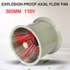BIXIBIN 12-Inch Explosion-Proof Axial Fan, Ventilation Fan Cylinder Pipe Spray
