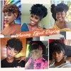 Mayouda Short Omber Grey Headband Wig for Black Women with