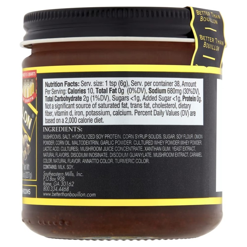 Better Than Bouillon Premium Mushroom Base, Made from Seasoned &