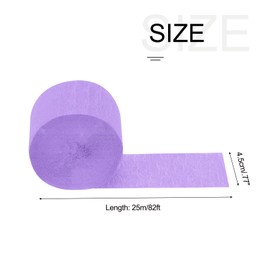 QUARKZMAN Crepe Papier Streamer Crepe Papier Dekoration 82ft Lang 1.8 Zoll Breit für Geburtstagsfeier Hochzeit Thanksgiving Weihnachtsdekorationen DIY, Lavendel Packung mit 2