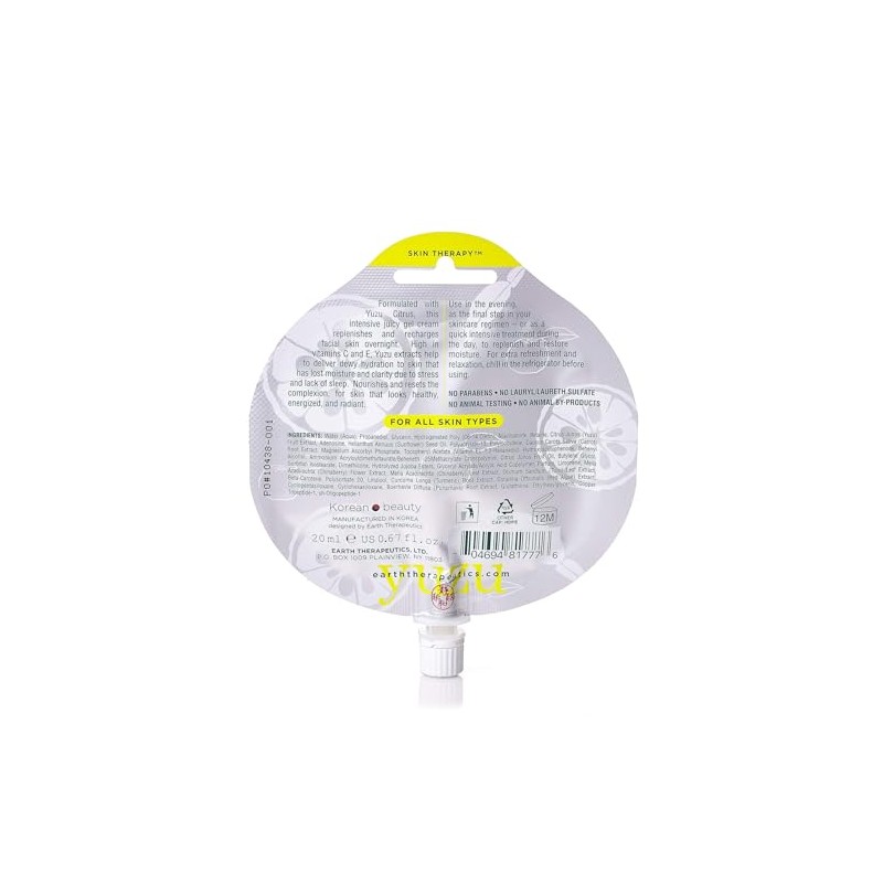 Earth Therapeutics Yuzu Overnight Moisture Mask