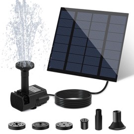 Solar Water Fountain for Bird Bath with Seperate Solar Panel 1.8W,Solar Fountain Pump for Pond,Water Feature Solar Water Pump