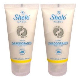 Crema Desodorante Para Pies Shelo Nabel® 60ml. 2 Pzas