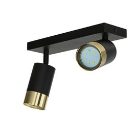 ANDREW Ceiling Spotlight Aluminium Black Gold Bedroom Kitchen L:25 cm GU10 Accentuated Light Movable Ceiling Lamp Living Room
