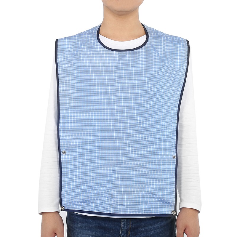 Adult Waterproof Mealtime Bib Double Layer Elder Dinning Clothes Protector