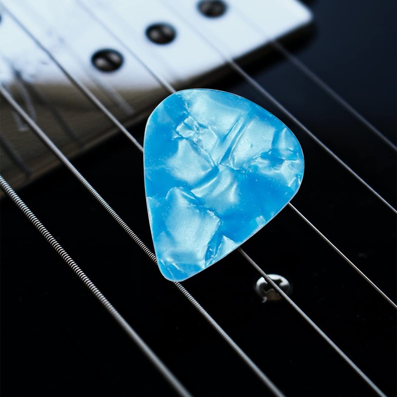 Guitar Picks - Celluloid Style Heart-Shaped Plectrums (Pack of 24)