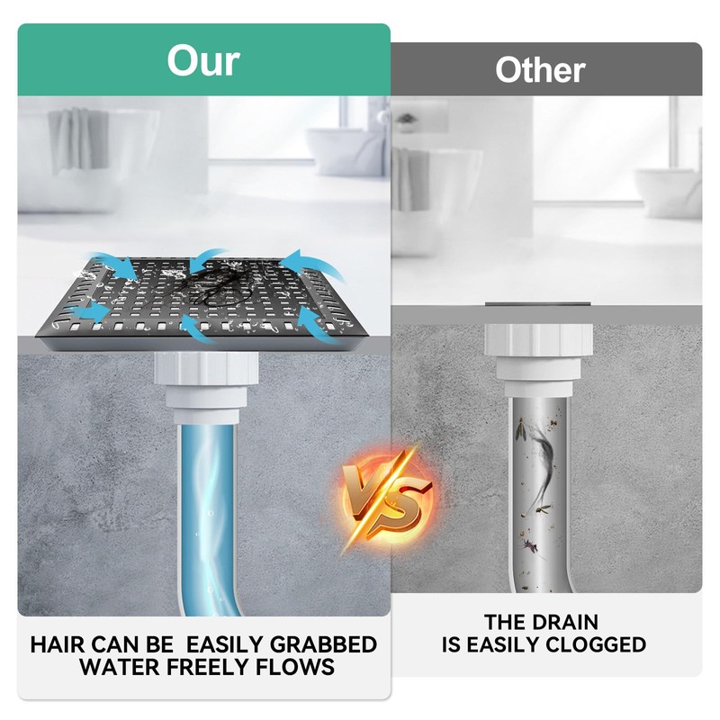 USAHANKE Drain Hair Catcher for Bathroom Sink,4.8" Stainless Steel and