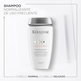 KÉRASTASE Bain Prevention | Shampoo Para Prevenir la Caída del Cabello | Equilibra el Cuero Cabelludo, Aporta Grosor y Volumen y Estimula la Producción de Fibra Capilar| 250ml