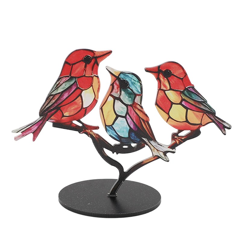 Birds On Branch Craft, Flat Bird Craft Statue for Home